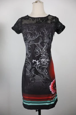 DESIGUAL VESTITO ABITO DONNA TG XS WOMAN CASUAL VINTAGE DRESS MANICA CORTA - Immagine 1 di 4