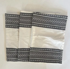 CRATE & BARREL Cotton White/Black Embroidered Pillow Cover 20" x 26" (Pre-Owned) - Picture 1 of 7