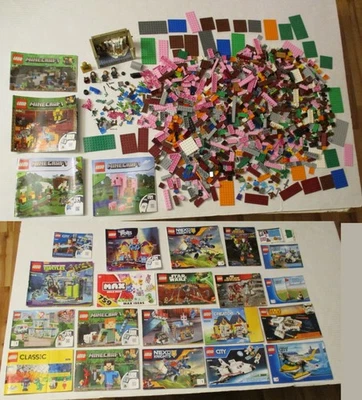 ENORME Lote de Ladrillos LEGO Bloques Figuras Manuales Minecraft Harry Potter Verde Rosa Foto 1 de 4