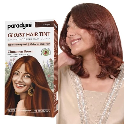 Paradyes Glossy Hair Tint, Cinnamon Brown Color 160gm - Image 1 of 4