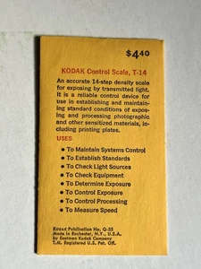 Kodak Control Scale T-14 Density Scale - Picture 1 of 2