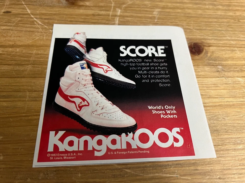 1983 DE COLECCIÓN PEQUEÑO ANUNCIO IMPRESO 5,5X6 PARA ZAPATILLAS CANGUROS PUNTUACIÓN ALTA TOP FÚTBOL Foto 1 de 1