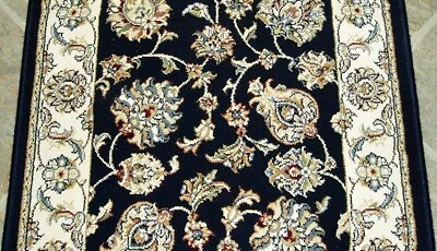 Rug Depot Traditional Oriental Hall and Stair Rug Runner - 26" Wide Navy Blue - Image 1 of 4