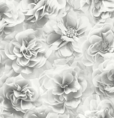 BARGAIN Box Of 5  Rolls Debona  Floral Bloom Rose  In Grey WALLPAPER In  3052 - image 1 of 4