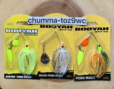 Booyah Pond Magic (Lote de 3) Spinnerbait, Bajo, ¡Nuevo! ¡Envío gratis! ¡NUEVO CON ETIQUETAS! Foto 1 de 4