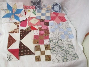 Vintage 90er Jahre 24 Quiltblöcke verschiedene Muster - Bild 1 von 9