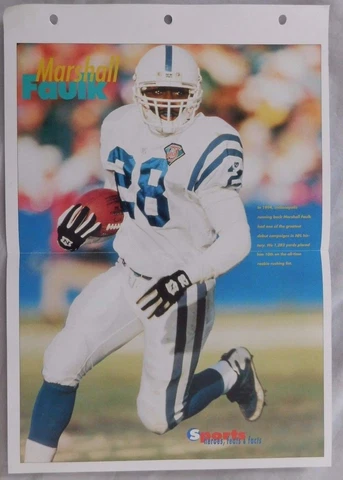 Marshall Faulk Colts 14x10 Poster Page #54 Sports Heroes Sheet Cover
