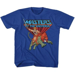 Masters of the Universe Kids T-Shirt He-Man with Battle Cat Tee - Picture 1 of 12