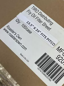 PASST ZU PITCO P14 13,5" x 24" Größe VERGLEICH ZU P6071371 FILTERPAPIER (Kiste mit 100) - Bild 1 von 1