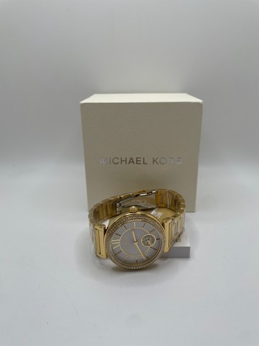 Orologio da polso Michael Kors Abbey MK4615 donna quadrante bianco tono oro analogico rotondo