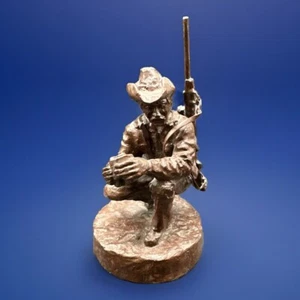 Vintage Curtis 1977 Cowboy Wooden Sculpture Western Art - Picture 1 of 8