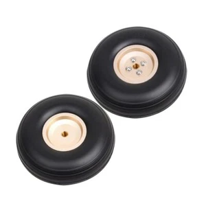 1 paire 1/2/3/4/5/2,25/3,5/3,75 pouces moyeu aluminium givré doré roue PU pour avion RC - Photo 1/12
