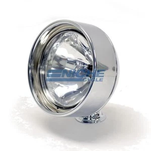 Mini 3.5" Chrome Frenched Rim Spot Lamp Headlight Custom Bottom Mount - Picture 1 of 4