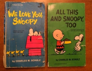 WE LOVE YOU SNOOPY & All This And Snoopy, Too CHARLES SCHULTZ PAPERBACK BOOKS - Picture 1 of 15