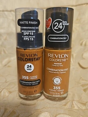 Revlon-Colorstay Makeup-Foundation-Combination/Oily Skin-PUMP TOP-355 ALMOND-NEW - Image 1 of 4