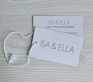Isa & Ella Original Hanging Tag Label x2 - Picture 1 of 7