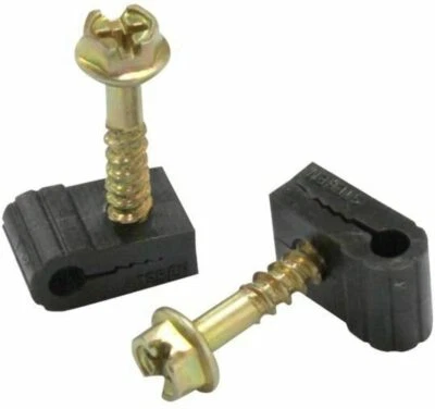 Steren Single Ground Wire Grip-Clip, Cable Clip - Black 100 per bag - Image 1 of 4