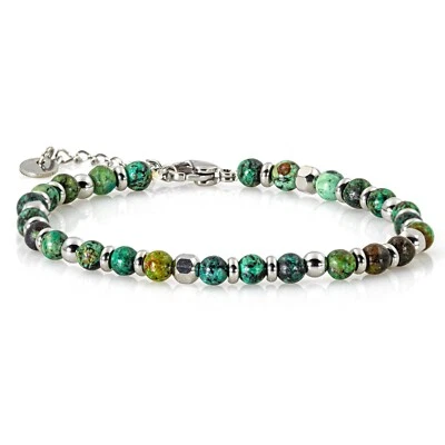 Edelstahl Armband Bracelet Perlenarmband 4 mm Perlen Multi Color Damen Herren - Bild 1 von 4