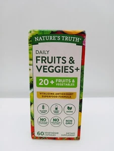 Nature's Truth DAILY 20+ Fruits & Veggies, Superfood Formula, 60 Ex 02/2027 - Picture 1 of 3