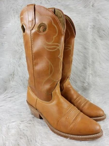 ACME Western 4607 Cowboy Boots Mens Size 9 D Light Brown - Picture 1 of 8