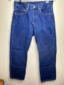 Levi’s 501 Denim Jeans Sz 30x28 Dark Wash Y2K Columbia Made Levi’s Jeans  - Picture 1 of 8