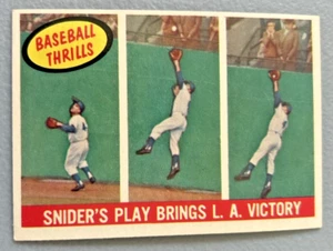 1959 Topps - Duke Snider #468 Baseball Thrills Brooklyn Dodgers EX+ JSNICESTUFF - Picture 1 of 2