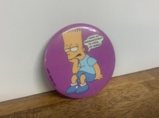 Vintage The Simpsons Bart - I Have An Announcement To Make. I'm Bored! Badge Pin