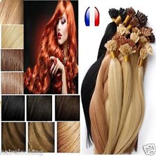 25/50/100...EXTENSIONS POSE A CHAUD CHEVEUX 100% NATURELS QUALITE REMY 49CM 1G