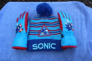 SONIC the HEDGEHOG Hat/Beanie & Gloves Set NEW - Picture 1 of 5