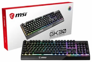 MSI Vigor GK30 GAMING Keyboard, Mechanical-like Plunger, RGB Backlit 104 Keys - Picture 1 of 1