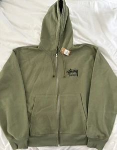 NEW!! Stussy Honolulu Full Zip Hoodie Olive 2XL. - Picture 1 of 3