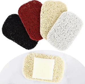 Soap Saver Pads 4 Pcs Non-Slip Holder Pad Self Red, Black, Gray, Beige  - Picture 1 of 7