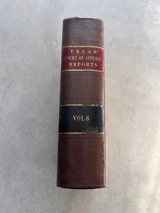 Cases Argued and Adjudged Court of Appeals State of Texas - Vol. 6 - 1879 - Imagen 1 de 5