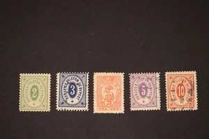 DENMARK LOCAL POST TELEFON OG BYPOST SET OF 5 OVERPRINT MNH - Picture 1 of 2