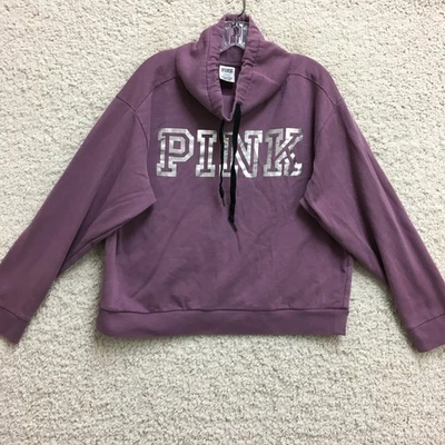 ROSA Victoria's Secret Sudadera Grande Adulto Púrpura Cuello Embudo Pullover Mujer Foto 1 de 4