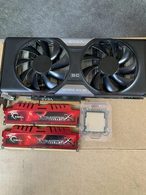 EVGA NVIDIA GeForce GTX 760 2GB GDDR5 Graphics Card Bundle RAM STICKS I5-6500 - Image 1 of 4