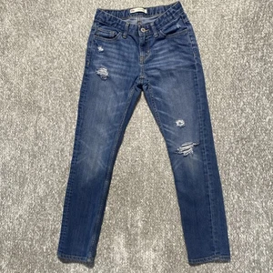 Levi's Boyfriend Straight Jeans Youth S 10 Reg Distressed Stretch Casual Denim - Picture 1 of 11