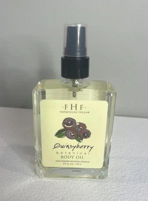 Aceite corporal botánico natural fresco FHF Farmhouse Quinsyberry 4 fl oz  Foto 1 de 3