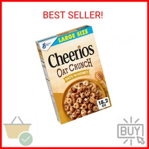Cheerios Oat Crunch Oats & Honey Oat Breakfast Cereal, Large Size, 18.2 oz - Picture 1 of 2