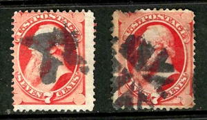 Sc #149 X 2 STAR ETc Fancy Cancel 7 Cent Stanton Banknotes 1870 $200 US 2F56 - Picture 1 of 4