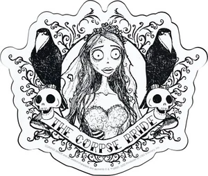 Sticker - Corpse Bride Emily The Corpse Flash Art 5" x 4.25" Die Cut #5983 - Picture 1 of 1