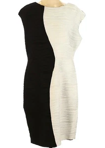 Neu mit Etikett Danna Ricco New York Damenkleid schwarz & elfenbein Größe 6P - Bild 1 von 2