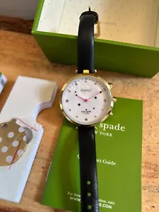 Kate Spade, Hybrid, Wrist Watch, Black Leather Strap. Last One! - Picture 1 of 7
