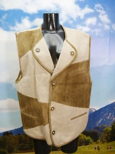 Traunsee Trachten neuwertig Leinen beige fesche Herren Trachtenweste Weste Gr.54 - Bild 1 von 6