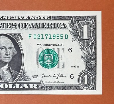 February 17, 1955 (F 02171955 D) $1 One Dollar Bill Birthday Note *UNC* - Image 1 of 3