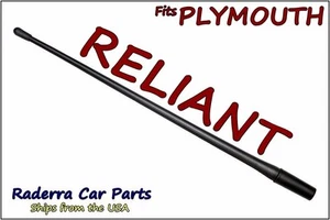 FITS: 1985-1989 Plymouth Reliant - 13" SHORT Custom Flexible Rubber Antenna Mast - Picture 1 of 2