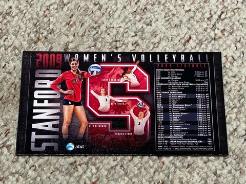 STANFORD CARDINAL 2009 WOMEN'S VOLLEYBALL SMALL SCHEDULE MAGNET CALENDAR Cover