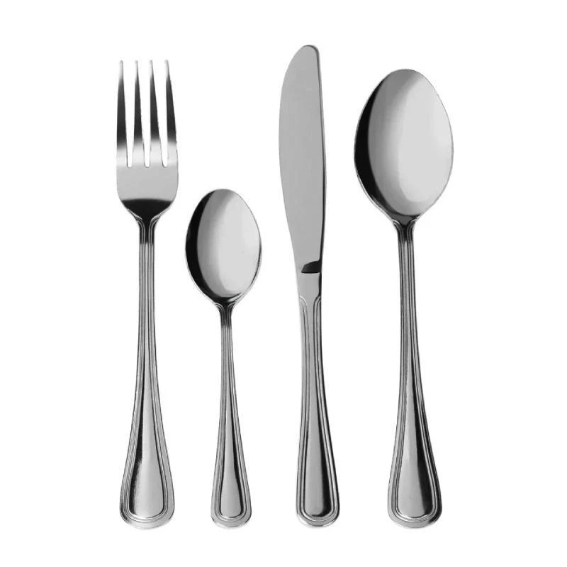 Set posate 24 pezzi servizio acciaio inox inossidabile classico per 6 persone - Immagine 1 di 4