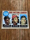1968 Topps 1 NL Batting Leaders Clemente/Gonzalez/Alou VG-EX Clean Teeny Creases