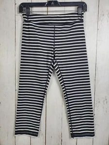 Athleta Girl Striped Cropped Leggings Size L Large 12 Nice - Picture 1 of 10